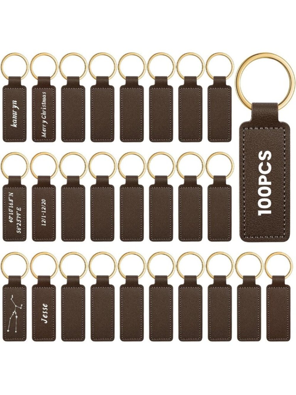 Stylish Blank Leather Keychains | Customizable Key Fobs for Personalization